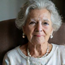 Portrait of relieved senior client